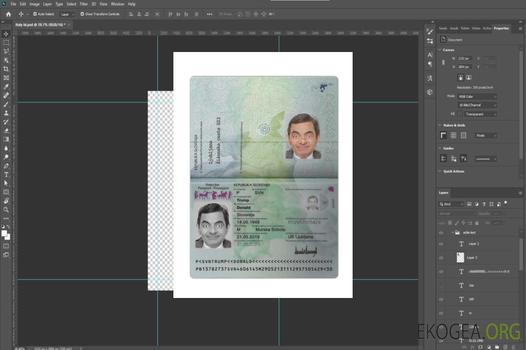 Passeport slovène 2019-présent template Passeport slovène 2019-présent template